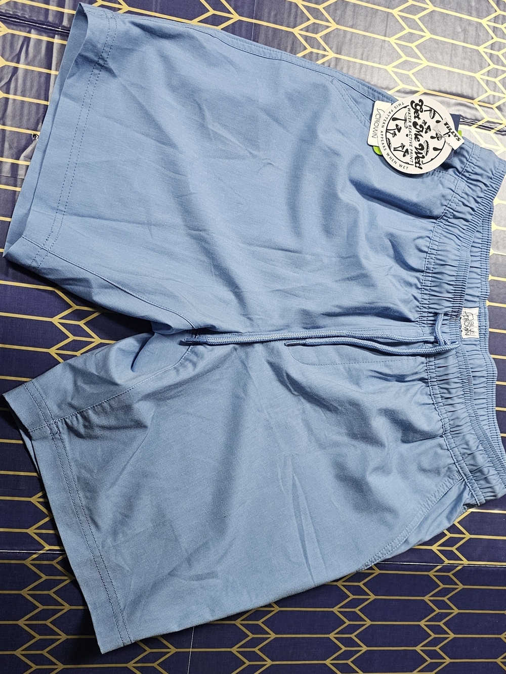 Tilly Crown Sky Blue Casual Drawstring Shorts